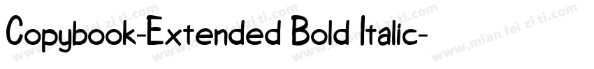 Copybook-Extended Bold Italic字体转换